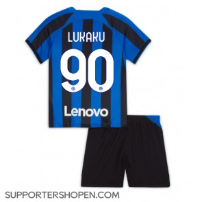 Inter Milan Romelu Lukaku #90 Hemmatröja Barn 2022-23 Kortärmad (+ korta byxor)